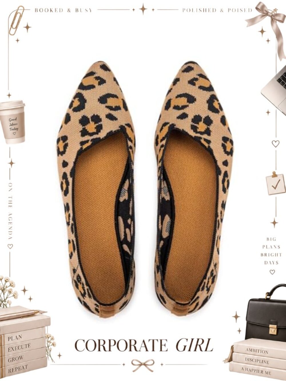 Women's Pointed Toe Knit Ballet Flats Slip On Comfort Dress Shoes Low Wedge